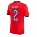 Tanie Strój piłkarski Anglia Kyle Walker #2 Koszulka Wyjazdowej MŚ 2022 Krótkie Rękawy